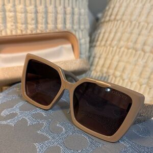 Gucci Taupe Square Sunglasses